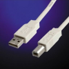Value Kábel USB 2.0, A - B, M/M, fehér, 3m (11.99.8831)
