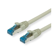 Value Patch kábel S/FTP, CAT6a, 0,3m, szürke kábel és adapter