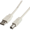 Value USB kábel USB 2.0 USB-A dugó, USB-B dugó 0.80 m Fehér Árnyékolt 11.99.8809 (11.99.8809)