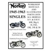 VALUEGUIDE INC NORTON 1945-1963 SINGLE CYLINDER S.V. & O.H.V. 16H, Big 4, 18, ES2, 19R, 19S, & 50 WORKSHOP MANUALS & ILLUSTRATED PARTS LISTS – Velocepress