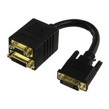 Valueline VGCP32953B02 DVI - DVI + VGA aranyozott elosztó kábel kábel és adapter