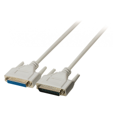 Valueline VLCP52110I20 D-SUB 25pin hosszabbító kábel 2m Fehér kábel és adapter