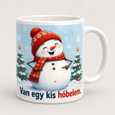  Van egy kis hóbelem vicces hóemberes bögre bögrék, csészék