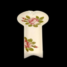 Vanilia Kerámia Romantik rózsás lapos fakanáltartó, kerámia, kézzel festett-12,5x25x3cm konyhai eszköz