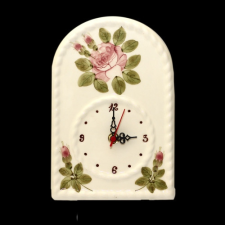 Vanilia Kerámia Romantik rózsás óra,kerámia,kézzel festett-15x24x4cm karóra