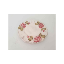 Vanilia Kerámia V.K.30-26 Domború mintás desszerttányér,virágos bordó,kézzel festett-dia22x1,8cm konyhai eszköz