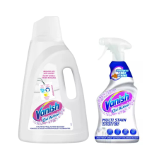 Vanish Oxi Action foltelvátolító és fehérítő csomag: előkezelő spray, folteltávolító és fehérítő folyadék tisztító- és takarítószer, higiénia