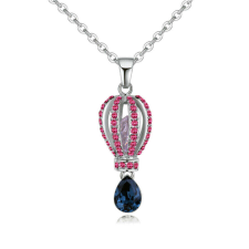 Váratlan utazás- Swarovski kristályos nyaklánc-kék nyaklánc