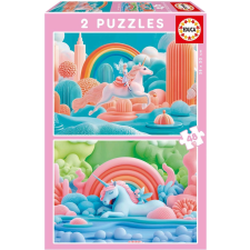  Varázslatos Egyszarvúak Puzzle 2x48 Darab puzzle, kirakós