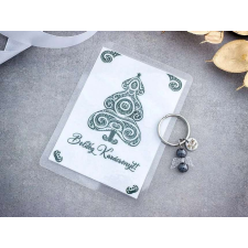  Varázslatos hematit angyal kulcstartó Karácsonyi üdvözlettel kulcstartó