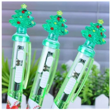  Varázslatos karácsonyfás golyóstoll - világító toll feldíszített fenyőfával - 1 db (BBE) toll