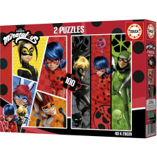 Varázslatos Katicabogár és Fekete Macska EDUCA puzzle 2x100 darab puzzle, kirakós