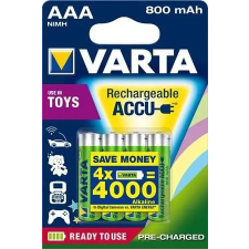 Varta 800mAh AAA Ni-MH akkumulátor 4db/csomag 56813101404 tölthető elem