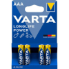 Varta Alkáli elem AAA | 1.5 V DC | 4 buborékfóliás kártya