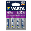 Varta Elem, AA ceruza, 4 db, lítium, VARTA "Ultra Lithium"