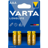 Varta Elem, AAA mikro, 4 db, VARTA Longlife (VELEAAA4)