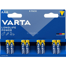 Varta Elem, AAA mikro, 8 db, VARTA &quot;Longlife Power&quot; ceruzaelem