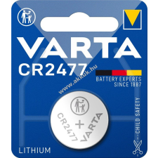 Varta Lithium gombelem típus CR2477 1db/csom. - Kiárusítás! gombelem