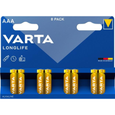 Varta Longlife Alkaline AAA ceruza elem 8 db/csomag (4103101418) (Varta4103101418) ceruzaelem