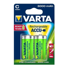 Varta Tölthető elem, C baby, 2x3000 mAh, előtöltött, VARTA &quot;Power Accu&quot; babyelem