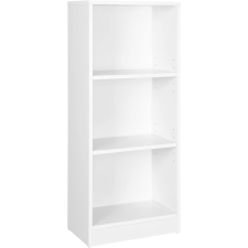 Vasagle 3 szintes könyvespolc állítható polcokkal, fehér bútor