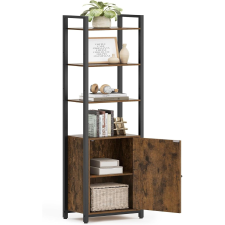 Vasagle 6 szintes könyvespolc 24 × 40 × 159,5 cm, barna és fekete színben bútor