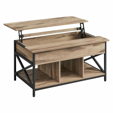 Vasagle Dohányzóasztal nyitott és rejtett tárolóval, barna bútor