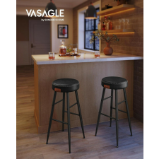  VASAGLE Echo Bárszék Szett Műbőr Fekete bútor