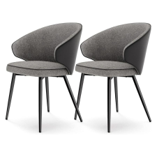 Vasagle Kárpitozott étkezőszék 2 db, sötétszürke bútor