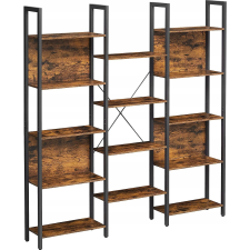 Vasagle Könyvespolc létrapolc, Ipari stílus, rusztikus barna fekete (LLS107B01 XXX) bútor