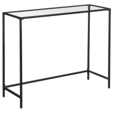 Vasagle Konzolasztal edzett üveg, lerakóasztal állítható lábakkal, 100x35x80 cm, fekete bútor