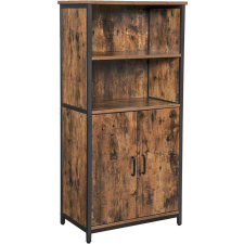 Vasagle Tárolószekrény, 60 x 125 x 35 cm, rusztikus barna bútor