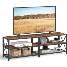 Vasagle TV állvány, polcokkal, rusztikus barna 160x39x52cm bútor