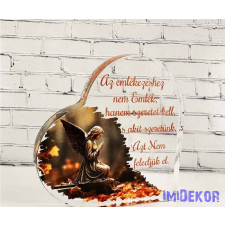  Vastag szív alakú plexi 10x10cm - Angyal dekorációs kellék