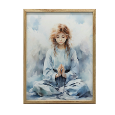  VÁSZFESTÉS ANGYAL IMÁJA KERET NÉLKÜL 70x100 CM PREMIUM grafika, keretezett kép