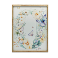 VÁSZON FESTÉS VIRÁGKOszorú KERET NÉLKÜL 50x70 CM PREMIUM grafika, keretezett kép