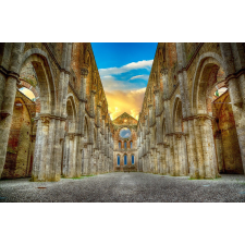  Vászon festmény, MEDIA, Gótikus katedrális, 105 x 70 cm grafika, keretezett kép