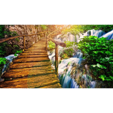  Vászon festmény, MÉDIA, Híd a vízesés felett, 105 x 70 cm grafika, keretezett kép