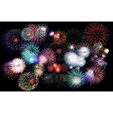  Vászon festmény, MEDIA, Tűzijáték, 105 x 70 cm grafika, keretezett kép