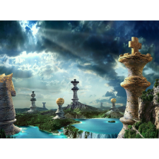  Vászon festmény, MÉDIA, Univerzum és sakk, 105 x 70 cm grafika, keretezett kép