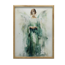 VÁSZON FESTMÉNY MISTIKUS SZÉPSÉG GREEN GLOW KERET NÉLKÜL 50x70 grafika, keretezett kép