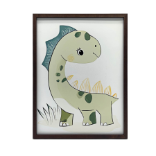 VÁSZON FESTMÉNY MOSOLYOGÓ DINOSZAURUS KERET NÉLKÜL VÁSZON 50x70 CM grafika, keretezett kép