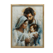  VÁSZON KÉP FALI SZENT CSALÁDNAK KERET NÉLKÜL 70x100 CM grafika, keretezett kép