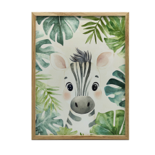 VÁSZON KÉP FALI ZEBRA ARCHOZ PREMIUM LARGE 70x100 grafika, keretezett kép