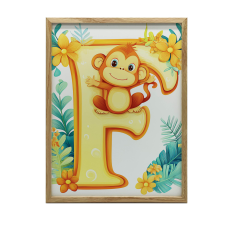  VÁSZONFESTÉS A FALRA MERRY &#039;F&#039; MONKEY PREMIUM-AL 50x70 CM grafika, keretezett kép