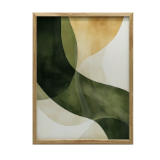 VÁSZONFESTÉS ÁLMOK HULLÁMAI NAPPALIBA FA KERETTEL 70x100 CM grafika, keretezett kép