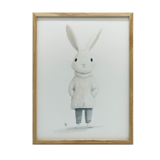 VÁSZONFESTÉS ARNYI NYÚL KERET NÉLKÜLI PULÓVERBEN 30x40 CM grafika, keretezett kép