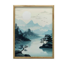VÁSZONFESTÉS BELSŐ BÉKE KERET NÉLKÜL PREMIUM VÁSZON 30x40 CM grafika, keretezett kép