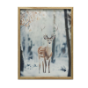 VÁSZONFESTÉS FIATAL SZARVAS A TÉLI ERDŐBEN KERET NÉLKÜL 70x100 CM