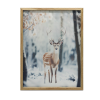  VÁSZONFESTÉS FIATAL SZARVAS TÉLI ERDŐBEN 50x70 CM KERET NÉLKÜL